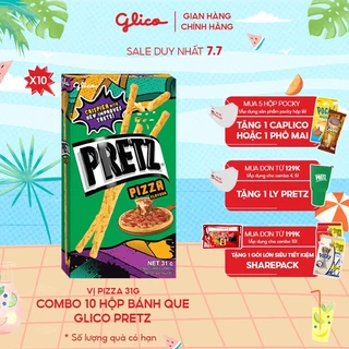 Combo 10 hộp Bánh que mặn nướng giòn Glico Pretz vị Pizza 31gr