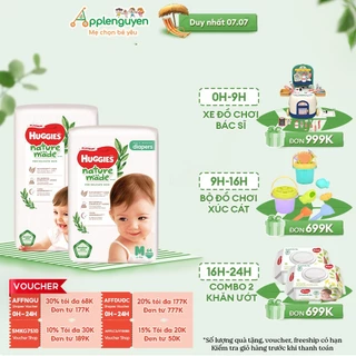 Tã Bỉm Dán/Quần Huggies Nature Made/Skin Perfect/Skin Care Tràm Trà Tự Nhiên Đủ Size | Applenguyen