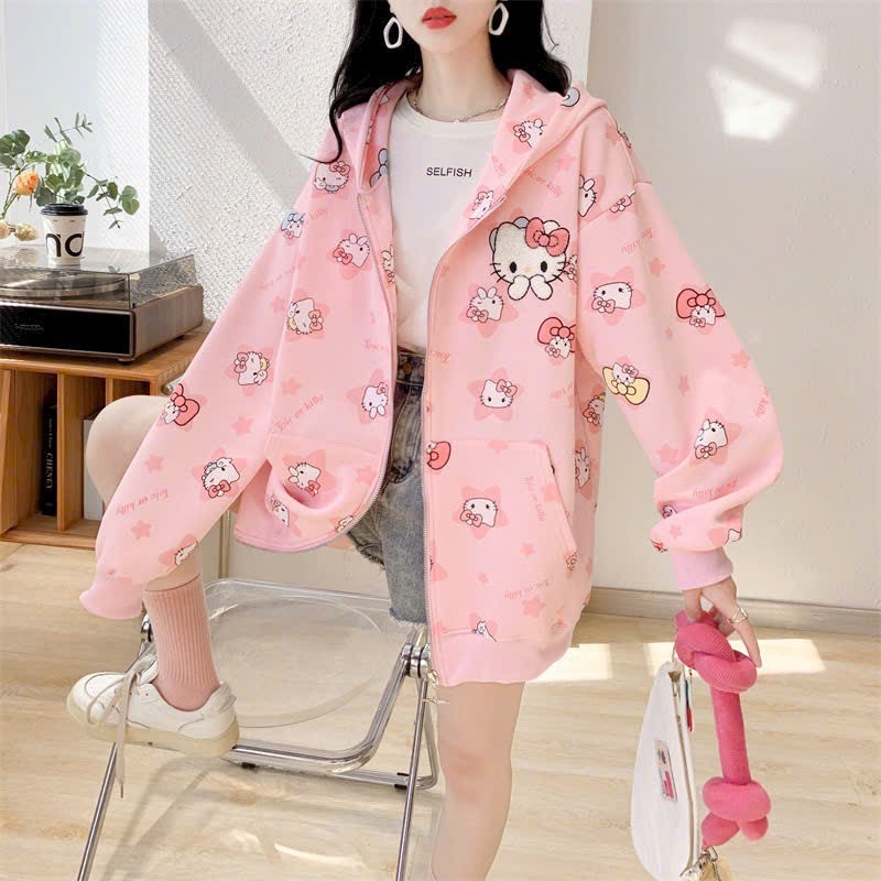 Áo Khoác Nỉ Nam Nữ In Đôi Mắt Dễ Thương Phối Nhiều Túi Sau Lưng Như Hình Mẫu Mới