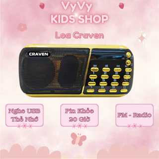 Loa Tắm Ngôn Ngữ Cho Bé Craven 853 /836s Học Tiếng Anh, Niệm Phật, Radio, FM, Dùng Thẻ Nhớ,USB - Đài Craven CR 836s /853