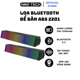 Loa Bluetooth Loa ABS 2201 Để bàn LED 7 màu âm thanh sống động thiết kế sang trọng dung lượng pin lớn