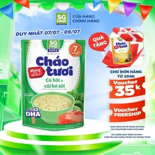 Cháo Tươi Baby Sài Gòn Food Cá Hồi & Cải Bó Xôi 240g