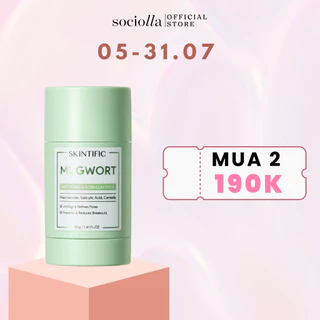 Thanh Lăn Mặt Nạ Đất Sét Ngải Cứu Skintific Mugwort Acne Clay Stick 40gr