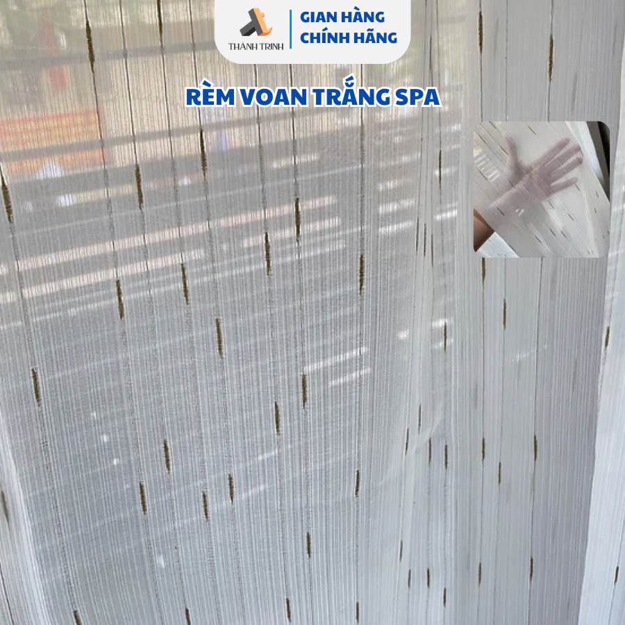 Rèm Voan Trắng Spa, Rèm Ngăn Giường Spa, Rèm Voan Lụa Trắng Xinh Cao Cấp Decor Phòng Xưởng May Thành Trinh TT17