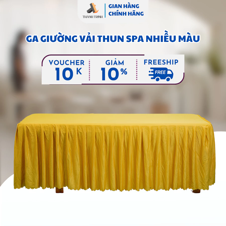 Ga giường SPA, giường mi, phun xăm vải thun, nhiều màu - khoát lỗ theo yêu cầu xưởng may Thành Trinh TT12