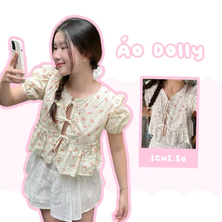 Dolly top - áo cột nơ tay phồng - ICHI.SG