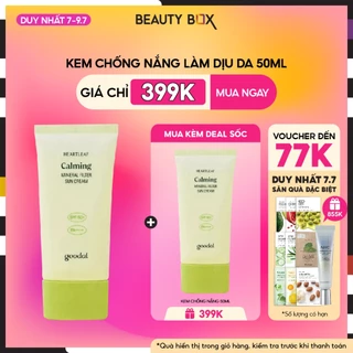 [Duy nhất 7.7] Kem Chống Nắng Làm Dịu Da Goodal Houttuynia Cordata Calming Mineral Filter Sun Cream Spf50+ Pa++++ 50ml