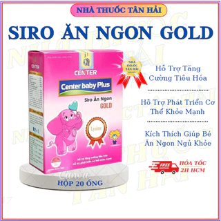 Siro ăn ngon cho bé Center Baby Plus, kích thích giúp bé ăn ngon, ngủ khỏe, tăng cường sức đề kháng, Hộp 20 ống