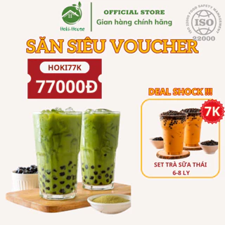 Set trà sữa phúc long thái xanh thái đỏ Hoki House 2 vị 12 15 ly