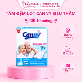 Tấm Đệm Lót Canny Bảo Vệ Chống Trào, Tấm Lót Người Già Mềm Mại, Siêu Thấm Hút Dùng Kèm Tã Dán 45x72cm (10 miếng/gói)