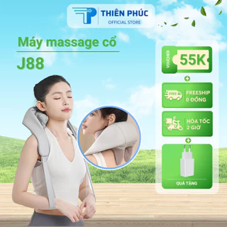 Máy massage cổ vai gáy J88 với 6 đầu massage, mát xa cơ học chườm ấm giúp giảm đau Thiên Phúc Tâm