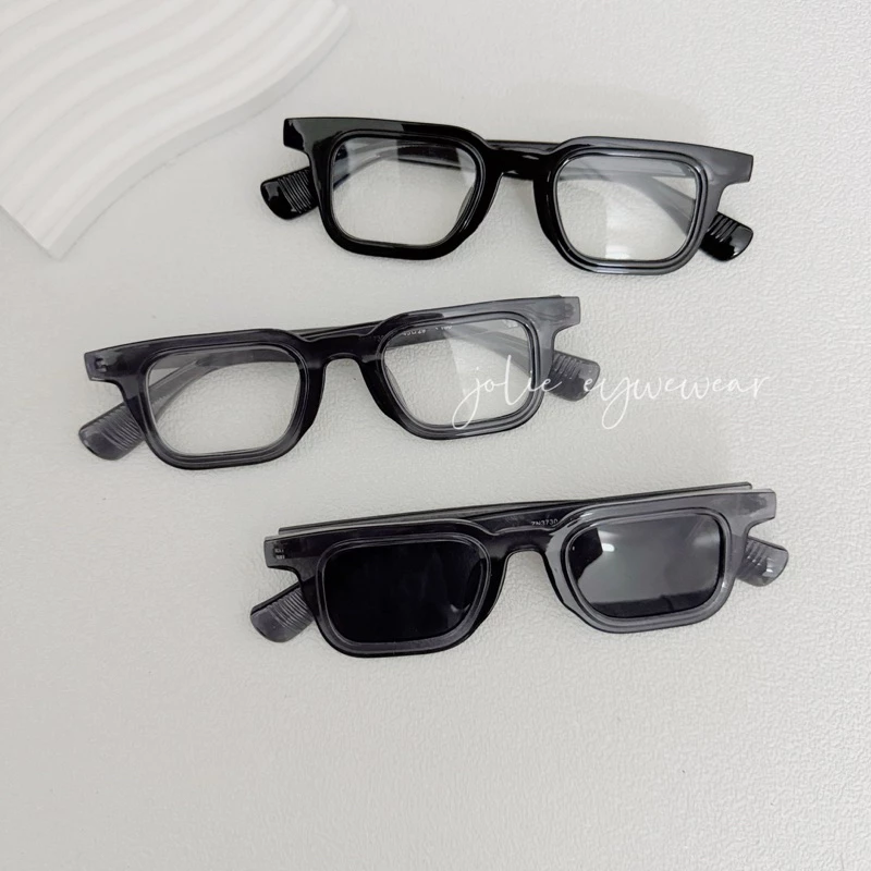 Kính giả cận, gọng kính cận nam nữ vuông nhựa viền dày form nhỏ C186 Jolie eyewear