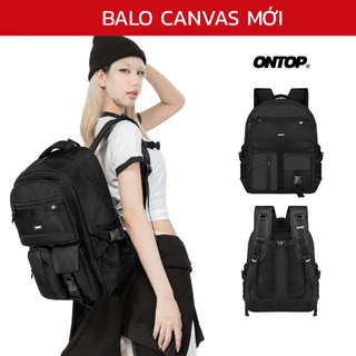 Balo basic thời trang nam nữ ONTOP nhiều ngăn đựng vừa laptop 15.6inch vải canvas Concord Backpack Pos-Pro | O-P67