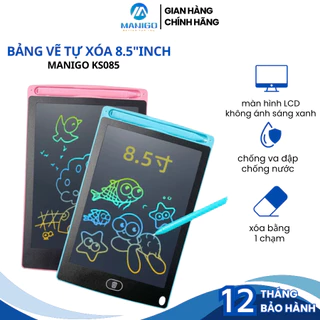 Bảng vẽ thông minh tự xóa Manigo 8,5"inch KS0850 Chất Liệu Cao Cấp Màn Hình Đa Sắc BH 12 Tháng