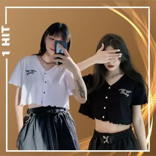 Áo Croptop Nữ Tay Ngắn NOT YOUR BABY Phối Bèo Ulzzang