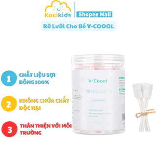 Hộp rơ lưỡi cho bé V-Coool, hộp 30 que (rơ lưỡi 1 đầu)