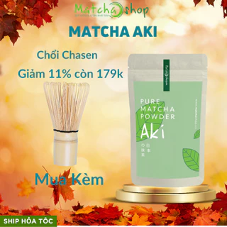 Bột Matcha trà xanh Matcha Aki Nhập Khẩu Nhật Bản Làm đồ uống, bánh kem, đắp mặt nạ