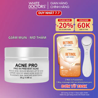 Kem loại bỏ mụn mờ thâm White Doctor Acne Pro 25g