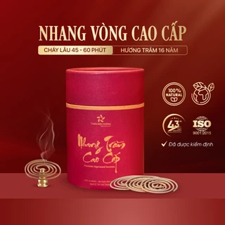 Nhang vòng trầm hương cao cấp xông nhà, đón tài lộc Thiên Mộc Hương hộp 40 khoanh hương dịu ngọt