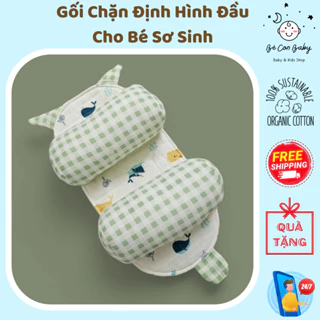 Gối Chặn Định Hình Đầu Cho Bé Sơ Sinh Chống Méo Đầu Bẹp Đầu Chống Giật Mình Giúp Bé Ngủ Ngon -Bé Con