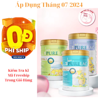 [Hỗ Trợ Phí Ship] Sữa Purelac số 1, 2, 3 Giúp Bé Phát Triển Toàn Diện - Sữa Bột Công Thức Lon 800g Date 2025