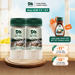 Combo 2 hũ natural tỏi bột 60gr Dh Foods gia vị ướp chế biến thực phẩm tự nhiên