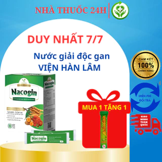 (MUA 5 TĂNG 1) Giải độc gan Nacogin hộp 20 gói,Sản phẩm Viện Hàn Lâm