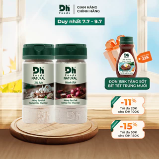 Combo 2 hũ natural tỏi bột hành bột Dh Foods gia vị ướp thực phẩm, nguyên liệu chế biến món ăn