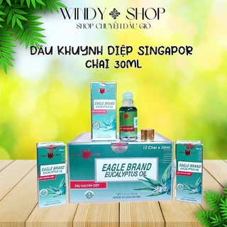 DẦU GIÓ {LỐC 12 CHAI} DẦU KHUYNH DIỆP HỖ TRỢ CẢM CÚM, NGHẸT MŨI CHUẨN SINGAPOR CHAI 20ML