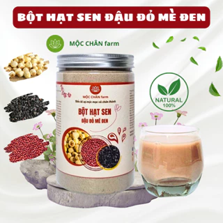 500g Bột Hạt Sen Đậu Đỏ Mè Đen Nguyên Chất (Thanh lọc, giải độc, Ngủ ngon, Bồi bổ, Tốt cho tóc, da) 500g