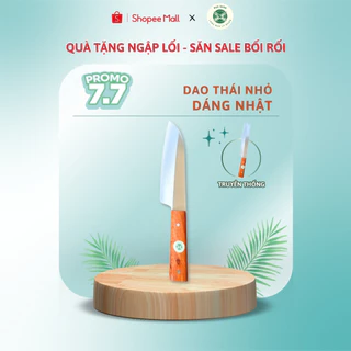 Dao thái bé DAKA siêu sắc bén thép Nhật trắng không gỉ - Chuôi gỗ hương - Làng rèn truyền thống Lý Nhân