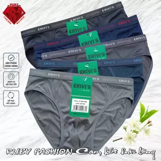 Bộ 5 Quần lót nam Cotton lạnh THÔNG HƠI - Thương hiệu ERIVIS, hàng Việt Nam cao cấp