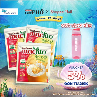 Combo 3 túi Bột Ngũ Cốc Dinh Dưỡng Canxi Nhiều Chất Xơ - MacFito (túi 20 gói x 28g)