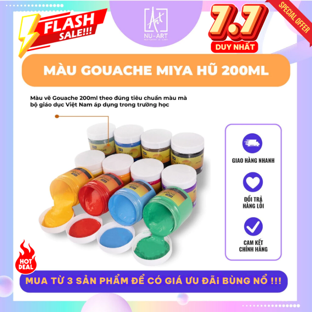 Màu Gouache Himi Dạng Đậm Đặc - Hũ 200ml