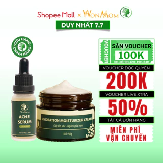 Combo serum và kem dưỡng da mụn WonMom