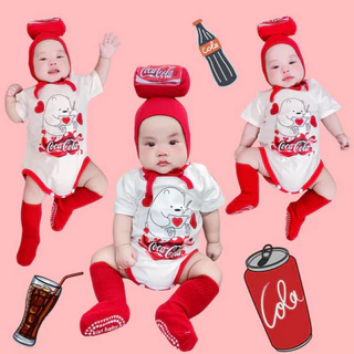 BodySuit sơ sinh Coca Nhà Kidumi cho bé trai bé gái chất cotton borip 4C mềm mịn mát BS61