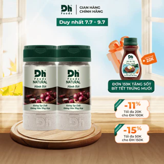 Combo 2 hũ natural hành bột 40gr Dh Foods gia vị ướp chế biến thực phẩm.