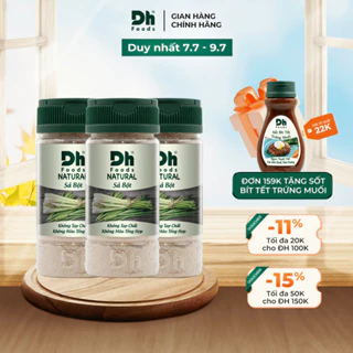 Combo 3 hũ natural sả bột 30gr Dh Foods gia vị ướp tự nhiên, nguyên liệu chế biến món ăn