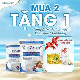 COMBO 2 HỘP 800G, Gluzabet - Sữa Dành Cho Người Tiểu Đường, Hỗ Trợ Ổn Định Đường Huyết, Ngăn Ngừa Biến Chứng