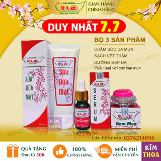 Bộ sản phẩm giảm mụn thâm và dưỡng da Hoa Đào