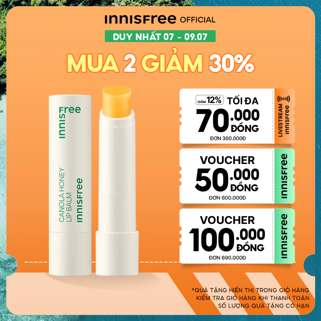 Son dưỡng ẩm không màu innisfree Canola Honey Lip Balm 3.5g