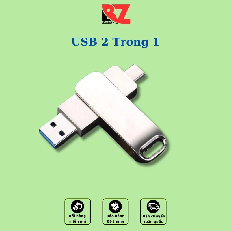 Ổ Địa Usb 3.0 8gb/32gb/64gb tích hợp đầu ra Type-C tiện lợi gọn gàng