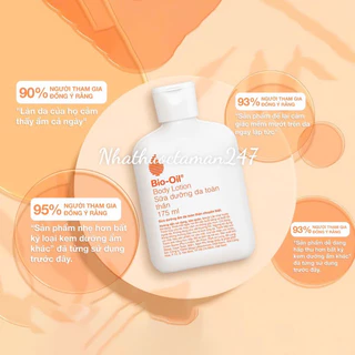 Bio Oil Body Lotion sữa dưỡng da toàn thân 175 ml, Giữ ẩm cho da mềm mại, sáng mịn