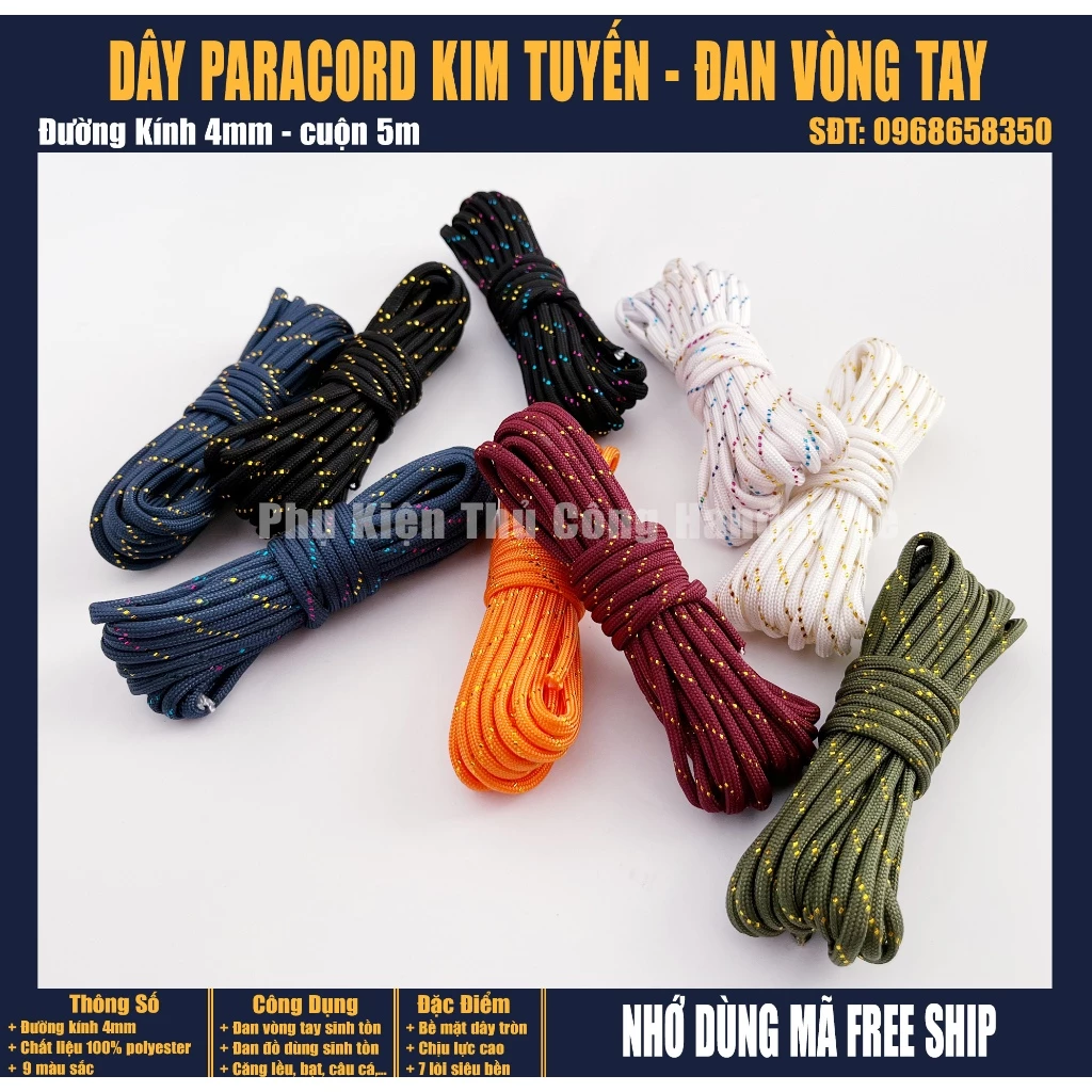 Dây dù paracord kim tuyến