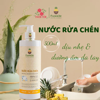 [ Nước rửa chén bát Fuwa3e 100/ 500ml an toàn cho bé ] enzym dịu nhẹ da tay không nhờn rít hương dứa