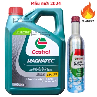 Combo Dầu Nhớt Tổng Hợp Ô-tô Castrol Magnatec Profesional A5 5w30 (4L) + Phụ Gia Súc Động Cơ Castrol