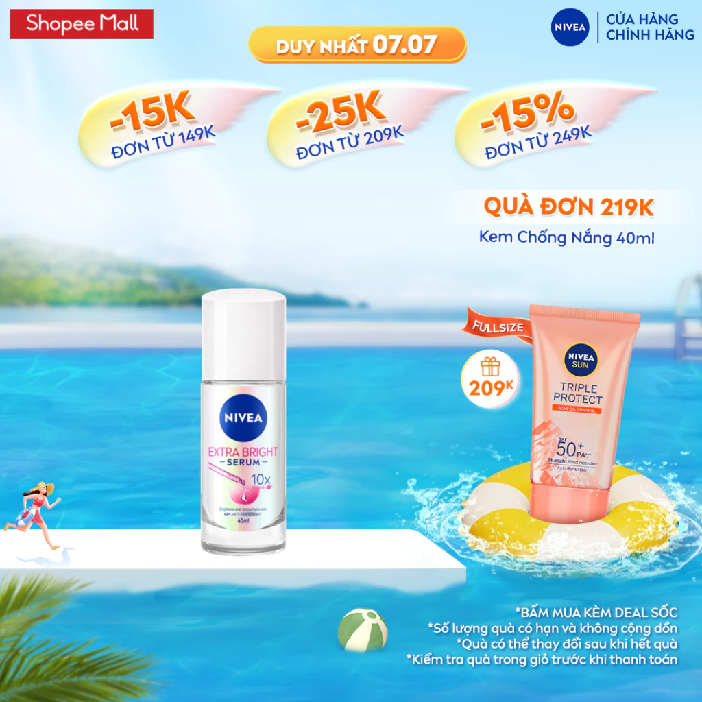 Lăn Ngăn Mùi NIVEA Serum Sáng Mịn 10X Vitamin C (40 ml) - 80023