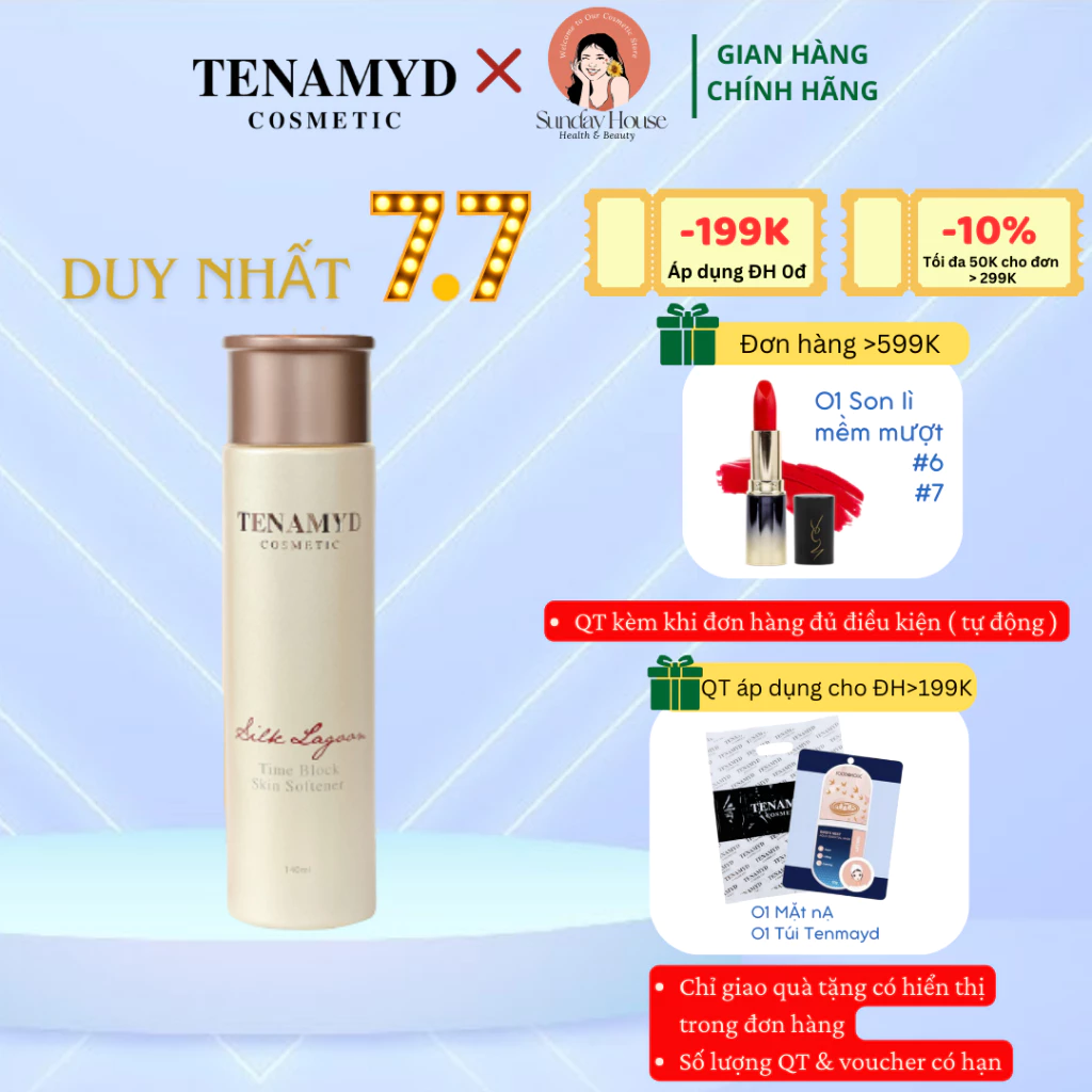 [Mã COSBAUH3 giảm 8% đơn 300K] Nước Dưỡng Dành Cho Da Lão Hoá Tenamyd Silk Lagoon TIME BLOCK SKIN SÒTENER 140ml