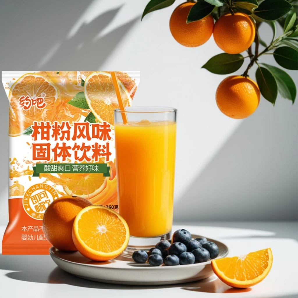 Bột Cam Uống Liền Sấy Lạnh, Bột cam nguyên chất - Gói Lớn 260g