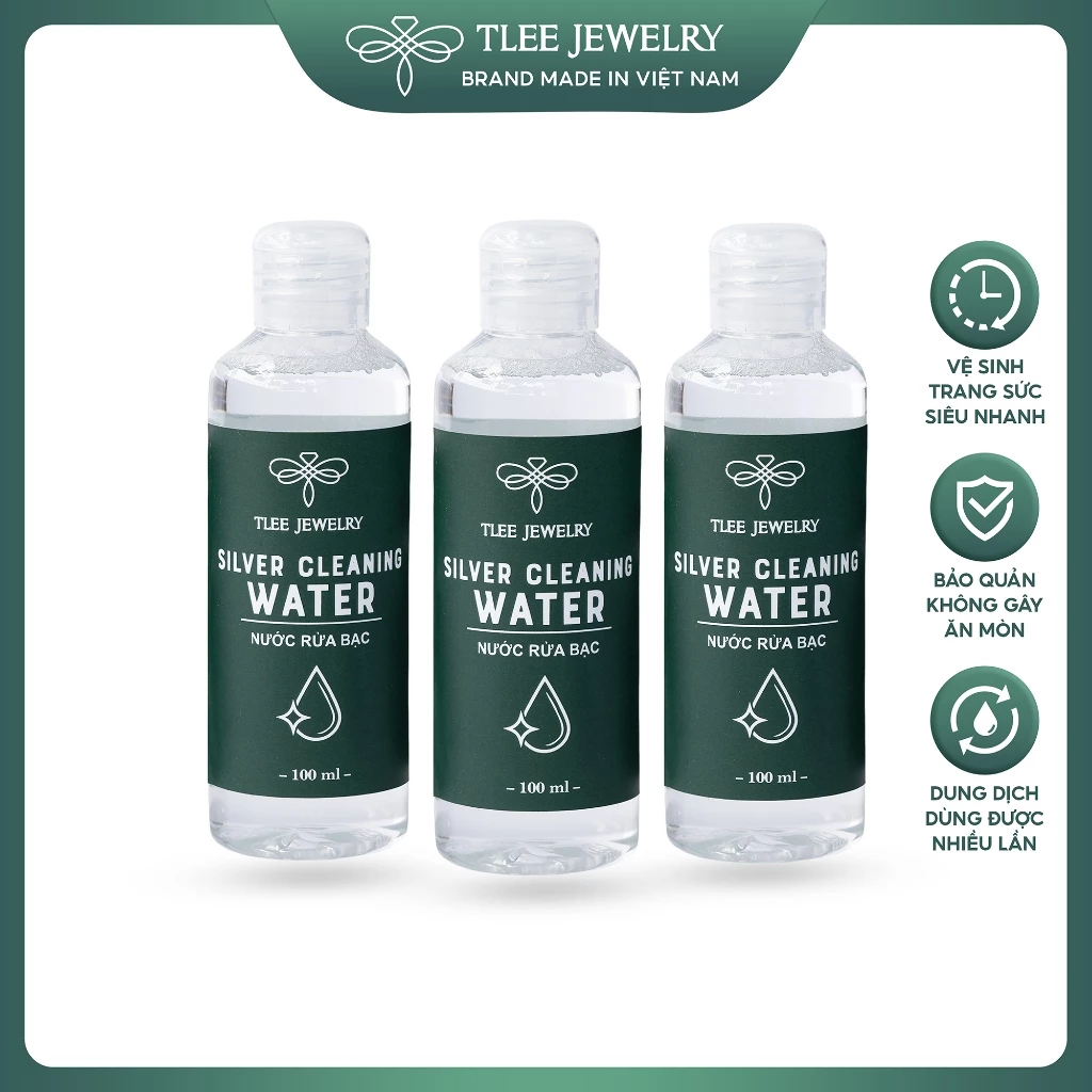Nước rửa trang sức bạc TLEE dung dịch làm sáng bóng bạc như mới 100ml TLEE JEWELRY